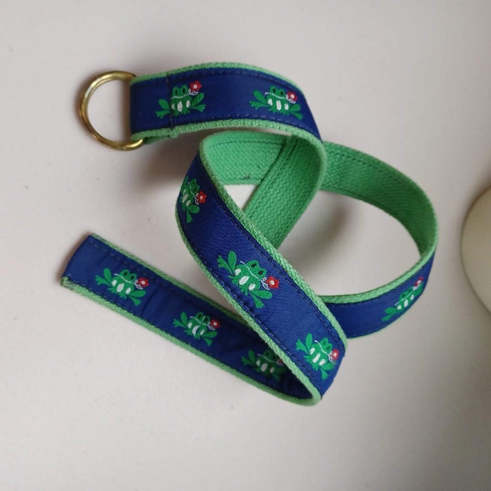 S O L D * Vintage 90s Frog Theme Ribbon Belt - Picture 9 of 9